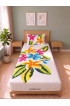 Hand Painted Rayon Bedsheet Set Single Size